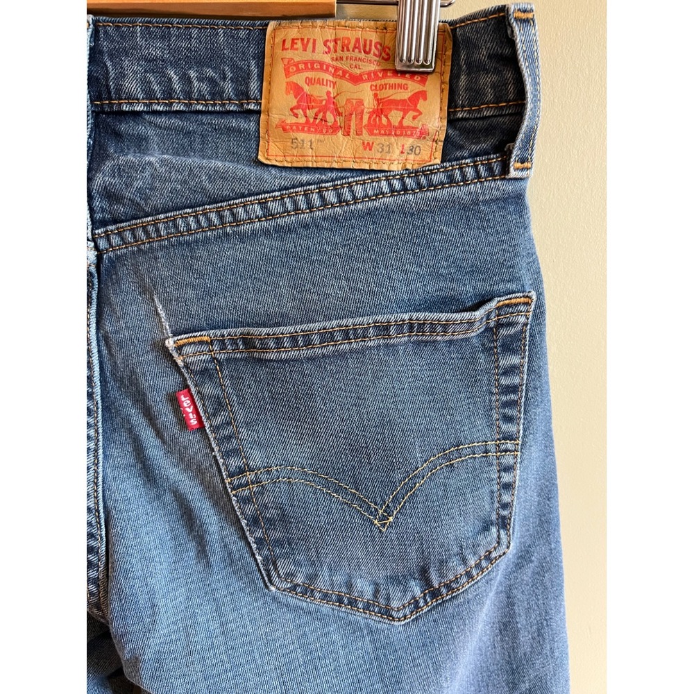 Levis‎ 511 Jeans 31x30 Medium Wash Blue Denim